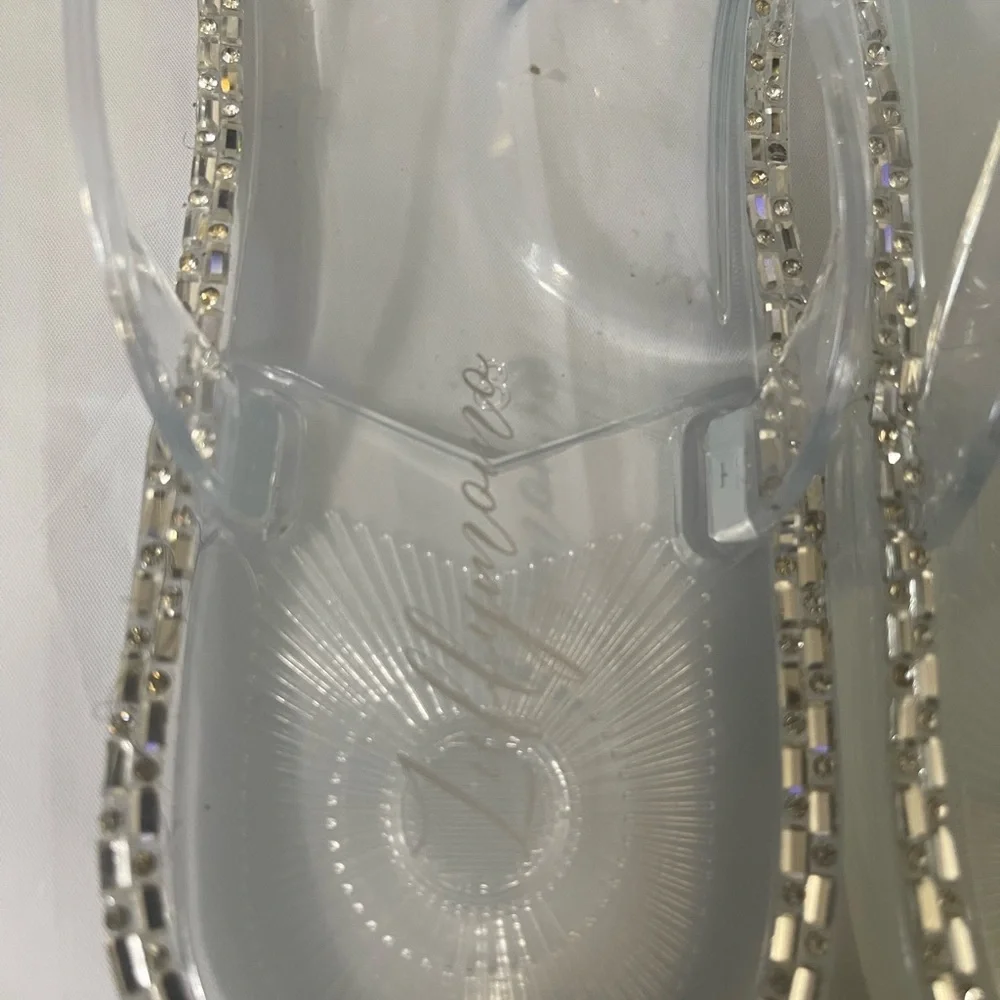 Luffymomo women’s flip flop sandals transparent size 9 - Picture 2 of 8
